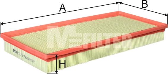 Mfilter K 796 - Повітряний фільтр autocars.com.ua