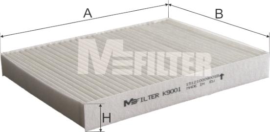 Mfilter K 9001 - Фільтр, повітря у внутрішній простір autocars.com.ua
