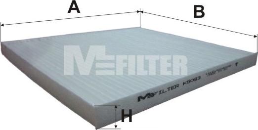 Mfilter K 9093 - Фільтр, повітря у внутрішній простір autocars.com.ua