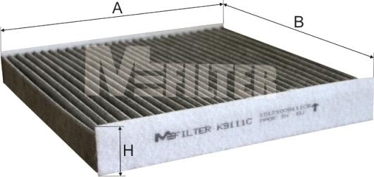 Mfilter K 9111C - Фильтр воздуха в салоне avtokuzovplus.com.ua