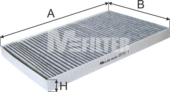 Mfilter K 9115C - Фільтр, повітря у внутрішній простір autocars.com.ua