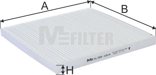 Mfilter K 914 - Фильтр воздуха в салоне avtokuzovplus.com.ua