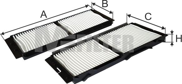 Mfilter K 9158-2 - Фільтр, повітря у внутрішній простір autocars.com.ua