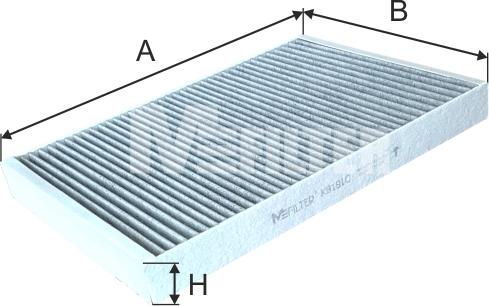 Mfilter K 9181C - Фільтр салону Audi A4- A5- Q5- Q7 2.0-3.0 TDI 15- вугільний autocars.com.ua