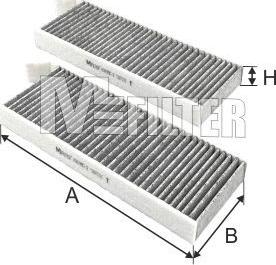 Mfilter K 9199C-2 - Фильтр воздуха в салоне autodnr.net