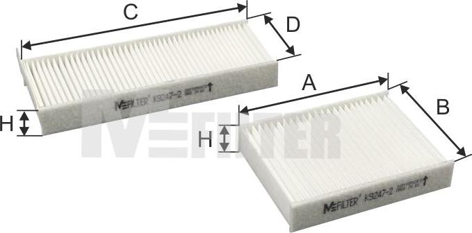 Mfilter K 9247-2 - Фильтр воздуха в салоне avtokuzovplus.com.ua