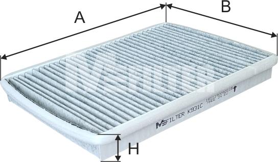 Mfilter K 931C - Фильтр воздуха в салоне avtokuzovplus.com.ua