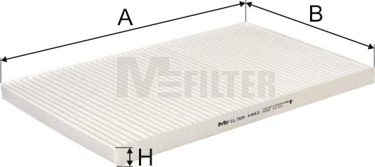 Mfilter K 943 - Фiльтр салону Audi A6 94-05 AC autocars.com.ua