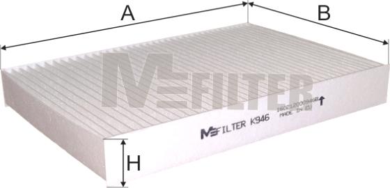 Mfilter K 946 - Фильтр воздуха в салоне avtokuzovplus.com.ua