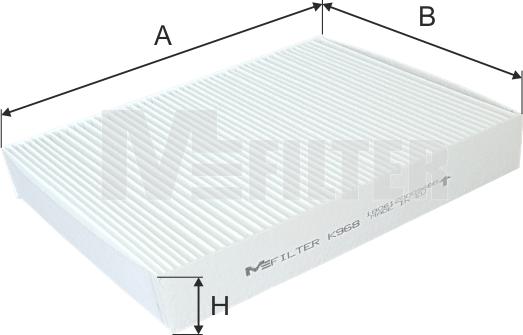 Mfilter K 968 - Фильтр воздуха в салоне avtokuzovplus.com.ua