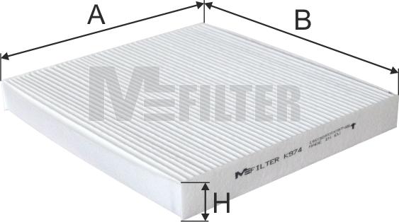 Mfilter K 974 - Фильтр воздуха в салоне autodnr.net