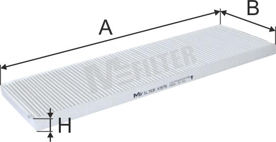 Mfilter K 975 - Фильтр воздуха в салоне avtokuzovplus.com.ua