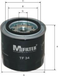 Mfilter TF 34 - Фільтр масляний Mazda 6 2.0-2.2 02-13 autocars.com.ua