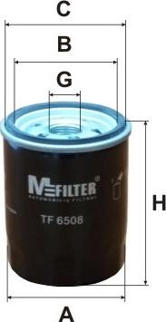 Mfilter TF 6508 - Фільтр масляний Combo 1.7D 94>01-Doblo 1.2-1.4i 03>-Kangoo 1.2i 97>05.00 autocars.com.ua