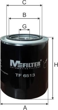 Mfilter TF 6513 - Масляний фільтр autocars.com.ua