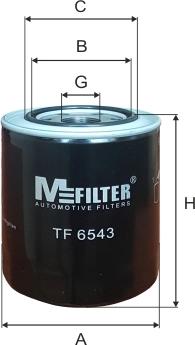 Mfilter TF 6543 - Фільтр масляний Colt-Galant-Lancer IV-Pajero 1.8-2.0-2.5TD 86- autocars.com.ua