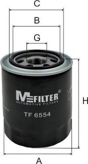 Mfilter TF 6554 - Фільтр масляний Hyundai H-1-Sorento 2.5 CRDi 01- autocars.com.ua