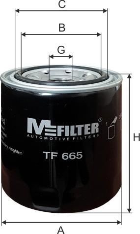 Mfilter TF665 - Масляный фильтр avtokuzovplus.com.ua