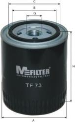 Mfilter TF 73 - Фільтр масляний двигуна OPEL Frontera 2.3TD. Omega 2.3TD вир-во M-filter autocars.com.ua