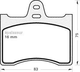 CITROËN 1617282280 - Тормозные колодки, дисковые, комплект avtokuzovplus.com.ua