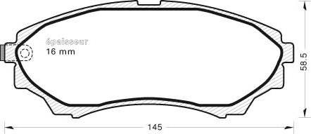 MGA 1006 - Гальмівні колодки, дискові гальма autocars.com.ua