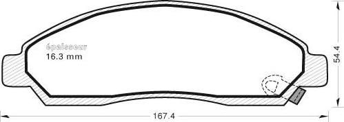 MGA 1018 - Гальмівні колодки, дискові гальма autocars.com.ua