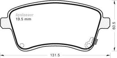 MGA 1032 - Гальмівні колодки, дискові гальма autocars.com.ua