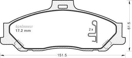 MGA 1039 - Гальмівні колодки, дискові гальма autocars.com.ua