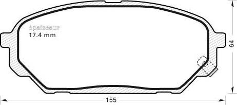 MGA 1059 - Гальмівні колодки, дискові гальма autocars.com.ua