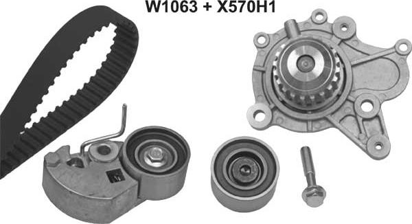 MGA 1063K1 - Водяной насос + комплект зубчатого ремня autodnr.net