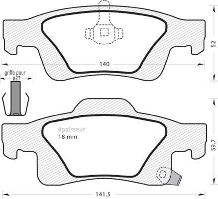 BENDIX DB2217 - Тормозные колодки, дисковые, комплект avtokuzovplus.com.ua