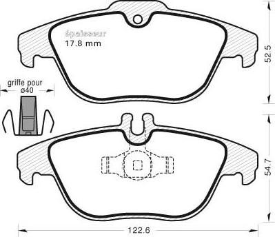 MGA 1075 - Гальмівні колодки, дискові гальма autocars.com.ua