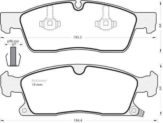 MGA 1076 - Гальмівні колодки, дискові гальма autocars.com.ua