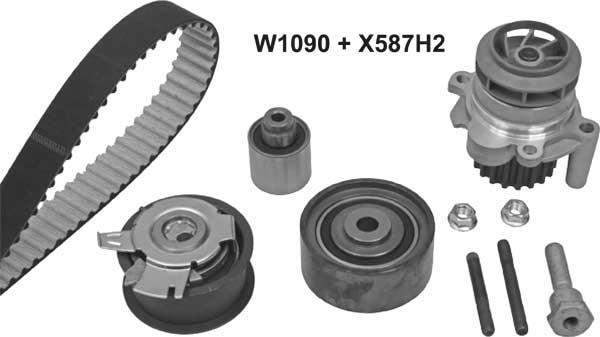 MGA 1090K2 - Водяной насос + комплект зубчатого ремня autodnr.net