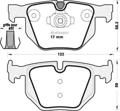 Bilstein 34216868497 - Гальмівні колодки, дискові гальма autocars.com.ua