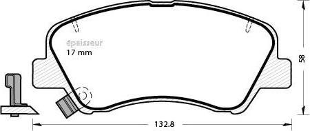 MGA 1095 - Гальмівні колодки, дискові гальма autocars.com.ua