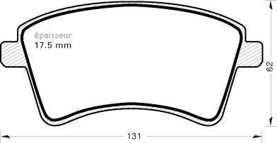 MGA 1101 - Гальмівні колодки, дискові гальма autocars.com.ua