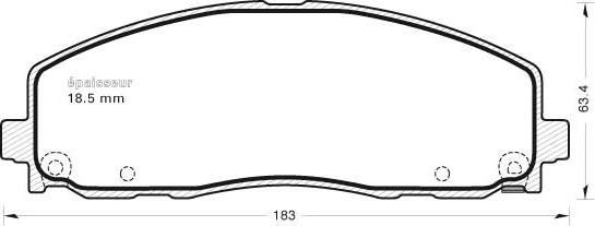 MGA 1107 - Гальмівні колодки, дискові гальма autocars.com.ua