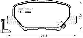 MGA 1140 - Гальмівні колодки, дискові гальма autocars.com.ua