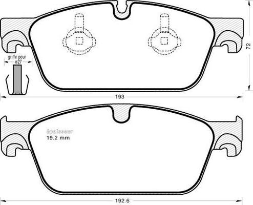 Roulunds Rubber 249981 - Гальмівні колодки, дискові гальма autocars.com.ua