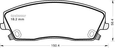 MGA 1155 - Гальмівні колодки, дискові гальма autocars.com.ua