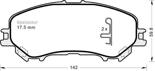 MGA 1189 - Гальмівні колодки, дискові гальма autocars.com.ua