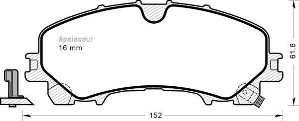 MGA 1204 - Гальмівні колодки, дискові гальма autocars.com.ua