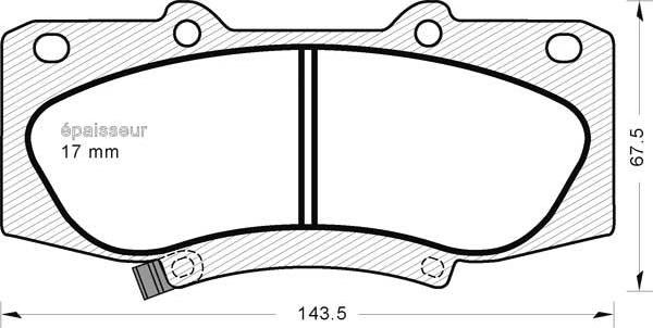 MGA 1219 - Гальмівні колодки, дискові гальма autocars.com.ua
