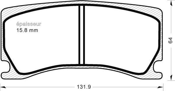 MGA 1221 - Тормозные колодки, дисковые, комплект autodnr.net