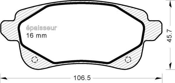 MGA 1224 - Гальмівні колодки, дискові гальма autocars.com.ua