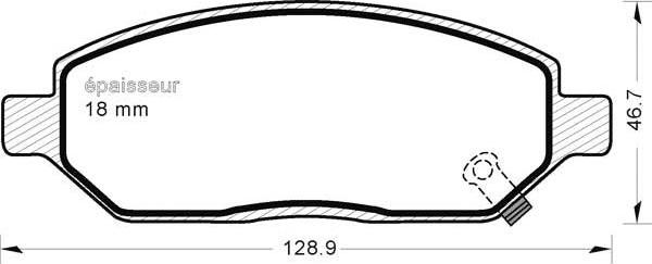 MGA 1225 - Гальмівні колодки, дискові гальма autocars.com.ua