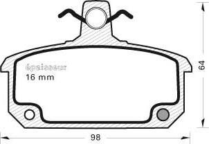 MGA 122 - Тормозные колодки, дисковые, комплект autodnr.net