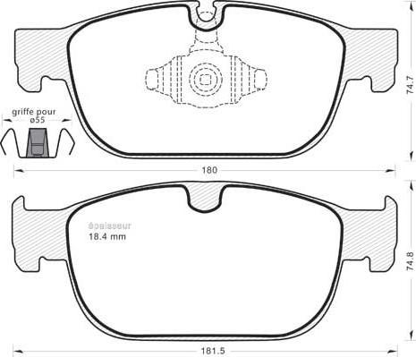 MGA 1233 - Тормозные колодки, дисковые, комплект autodnr.net