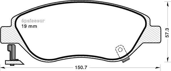 MGA 1236 - Гальмівні колодки, дискові гальма autocars.com.ua